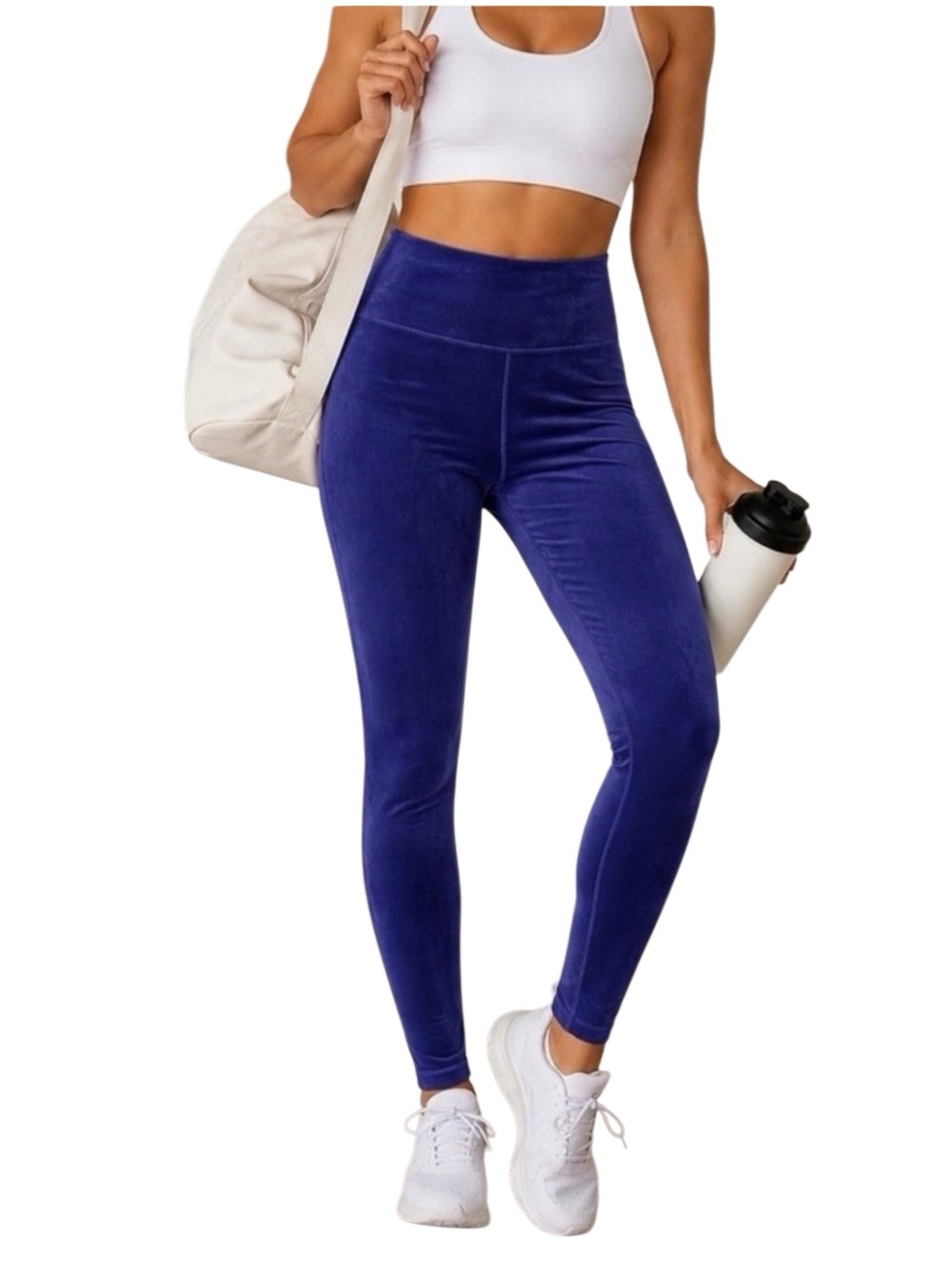 Athleta Women’s Elation Velvet Purple Tight Leggings in a size Medium